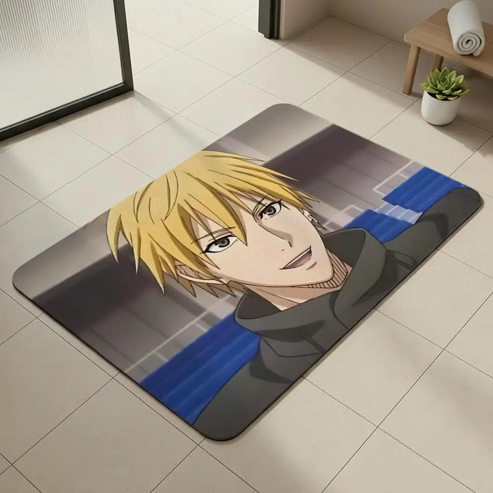 Kuroko's Basketball Diatomite Bath Mat – Quick Dry, Non-Slip Diatomite Bath Mat Axl White10 50x80cm