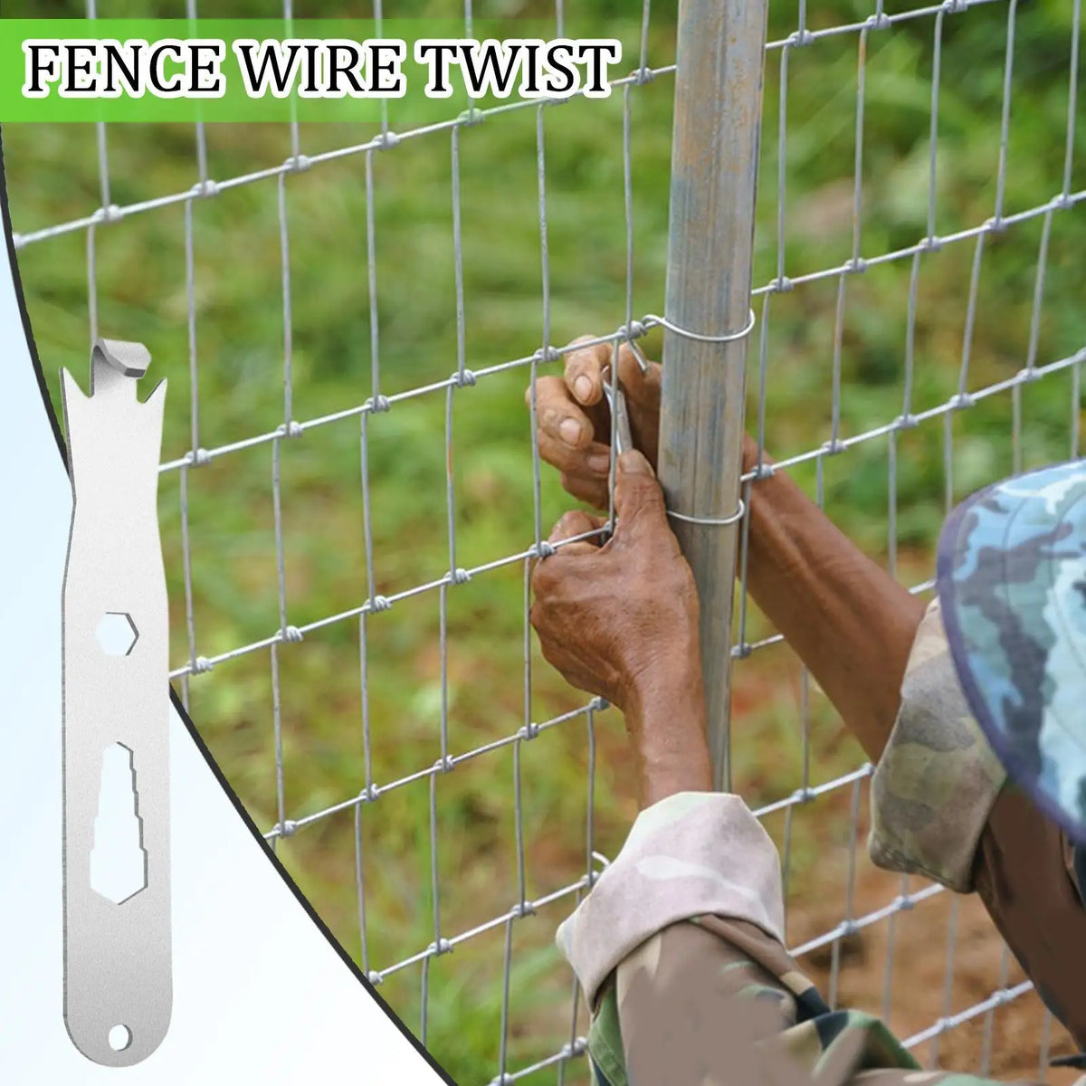 Stainless Steel Fence Wire Twister Tool – Hex Handle Wire Twisting Tool Axl