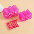 Self-Grip Hair Rollers 12Pc + Clips – No-Heat DIY Curlers Hair Rollers Set Axl Rose red