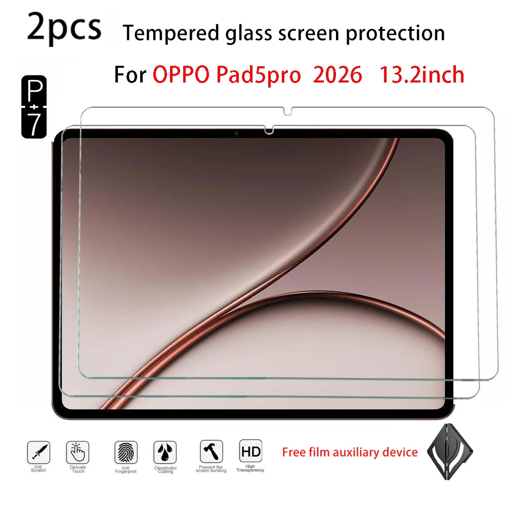 2-Pack Tempered Glass Screen Protector OPPO Pad 5 Pro / OnePlus Pad 4 Tablet Screen Protector Axl For oppo pad5pro