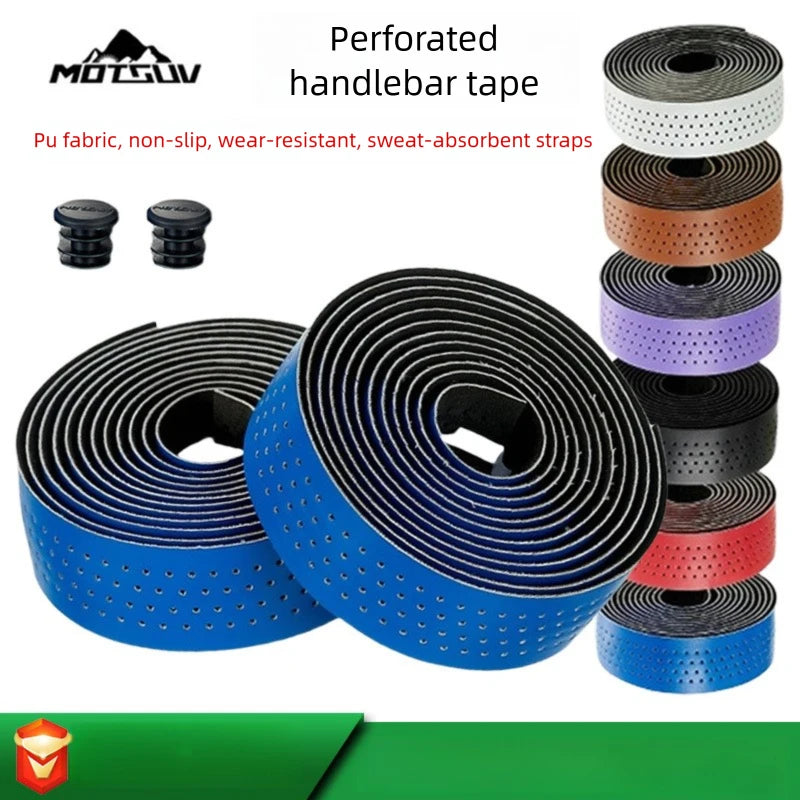Rubber Bike Handlebar Tape – Perforated Non-Slip Road Cycling Handlebar Tape Axl