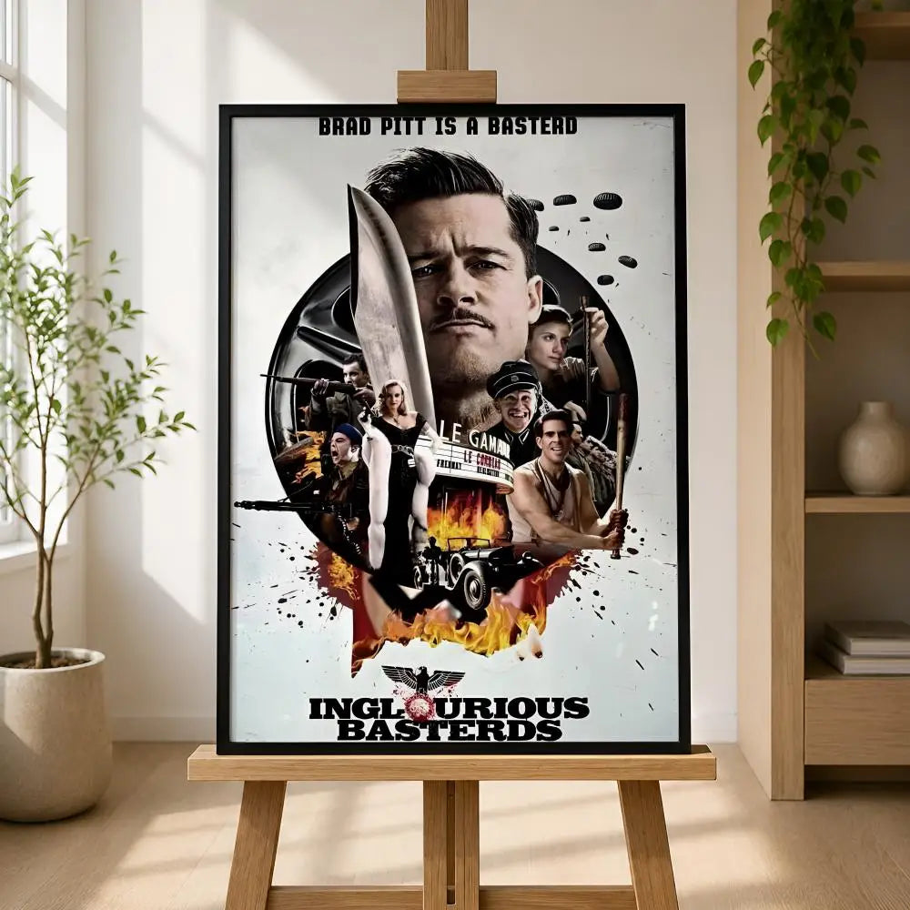 Inglourious Basterds Movie Poster – Peel & Stick PVC Wall Art Movie Wall Poster Axl