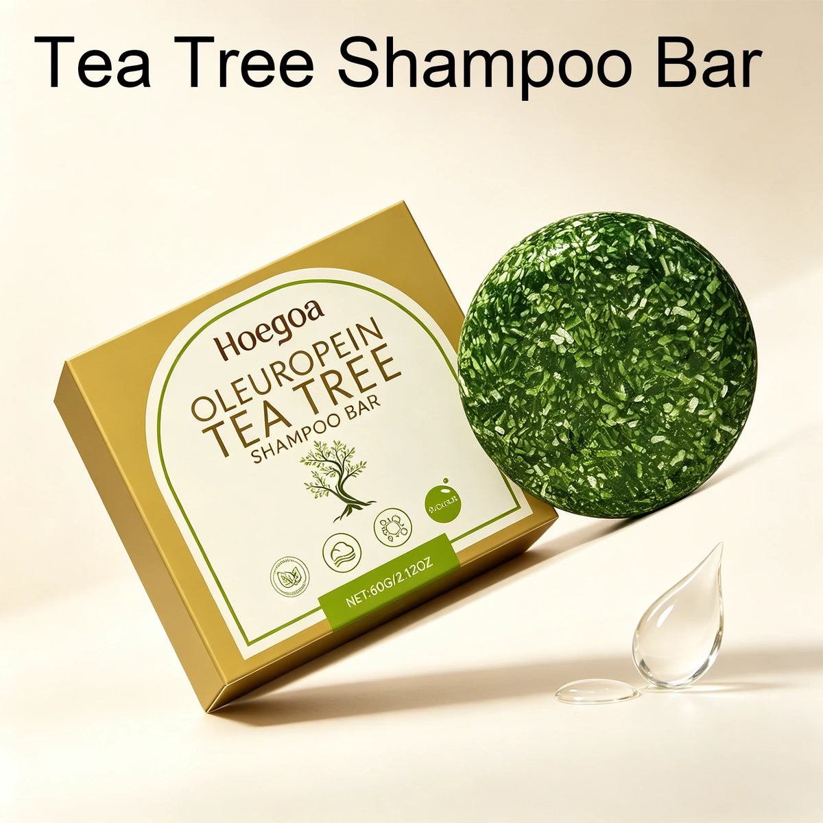Tea Tree Shampoo Bar – Oil Control & Scalp Cleanse 60g Solid Shampoo Bar Axl