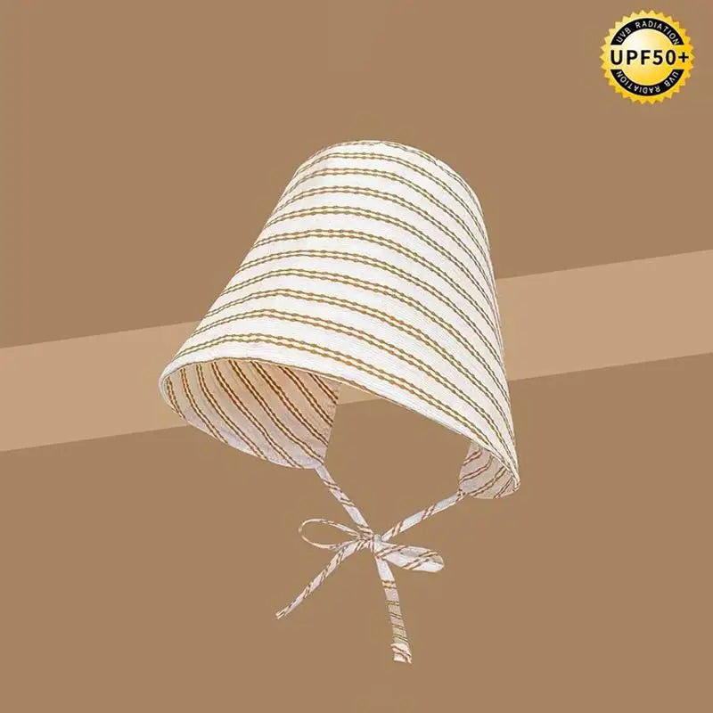 Women's Wide Brim Foldable Striped Bucket Hat | Sun Hat Wide Brim Sun Hat Axl Khaki one size