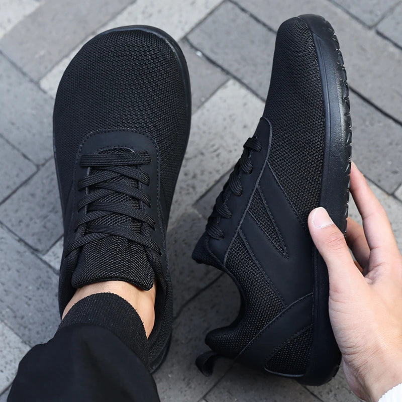 ZULIWAGN Wide Fit Mesh Walking Shoes – Lightweight Sneakers Wide Fit Sneakers Axl All Black 41