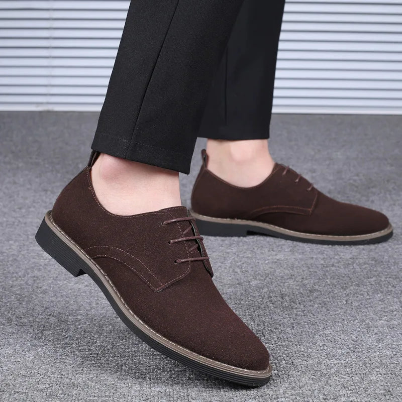 Men's British Oxford Dress Shoes – Waterproof Lace-Up Leather Oxford Dress Shoes Axl