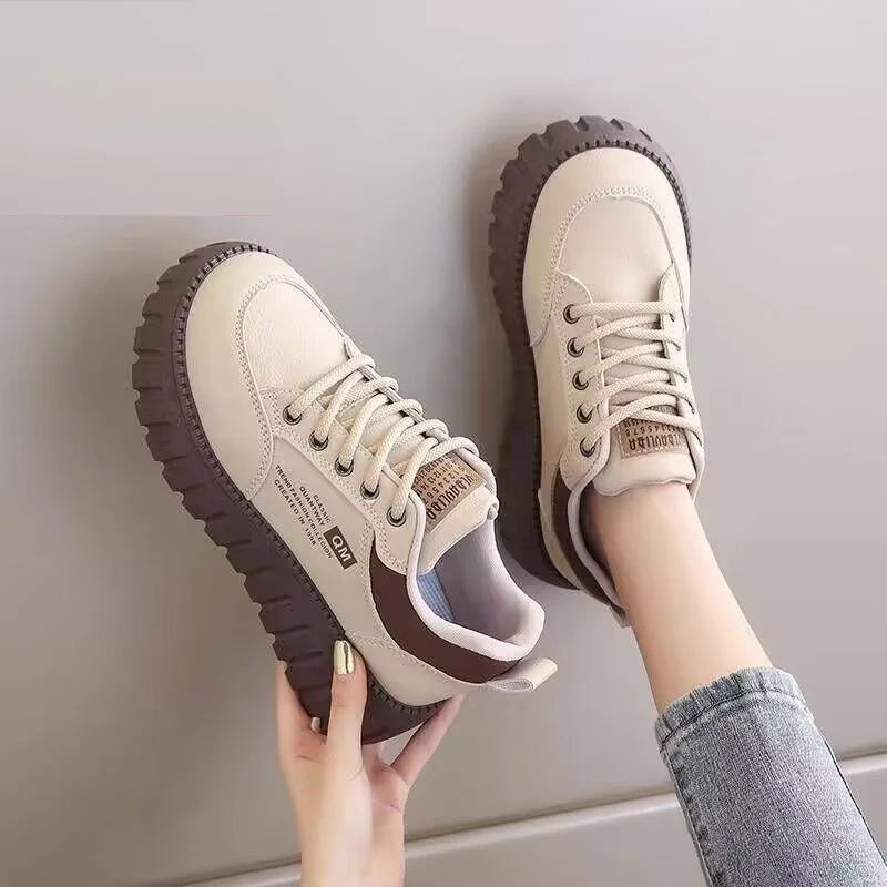Women's Height Increasing White Sneakers | Anti-Slip Casual Women's Sneakers Axl