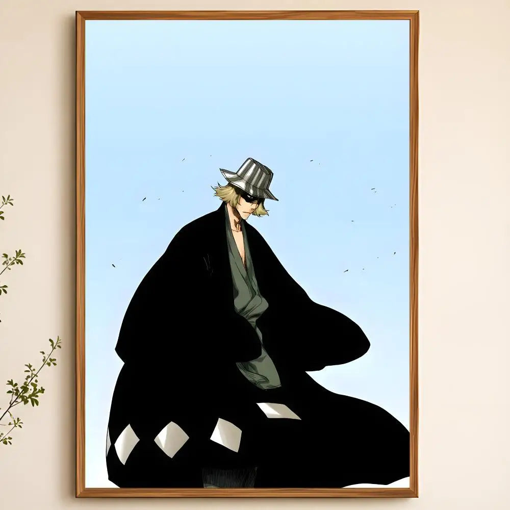 Kisuke Urahara Poster – Waterproof Self-Adhesive Anime Wall Art Anime Wall Poster Axl White01 15X20cmNoframe