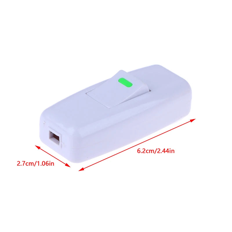 Inline ON/OFF Cord Switch for Table, Desk & Bedside Lamps – White Inline Cord Switch Axl one size