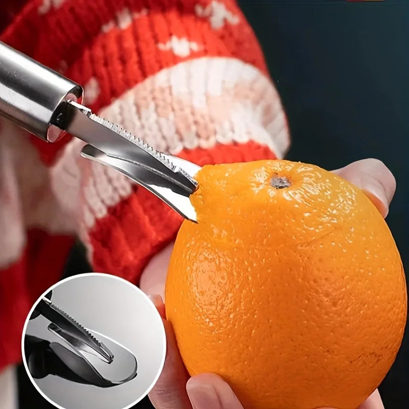Stainless Steel Citrus & Orange Peeler Tool with Handle Citrus Peeler Tool Axl