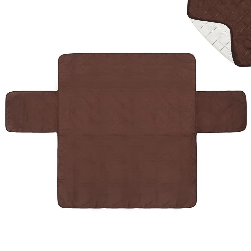 Quilted Waterproof Sofa Cover – Pet & Kids Slipcover 1/2/3 Seat Sofa Slipcover Axl brown-3seat