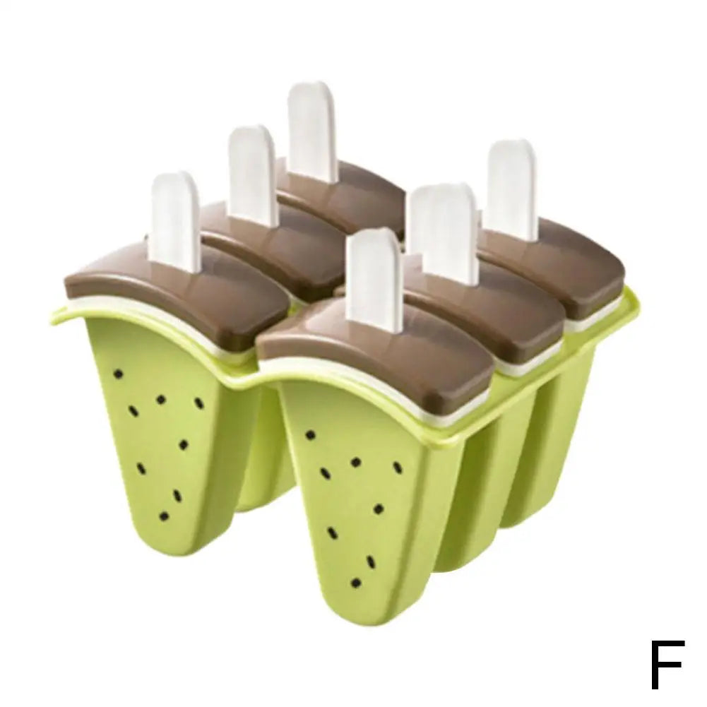 6-Grid Watermelon Silicone Popsicle Mold Tray with Sticks Popsicle Mold Axl F