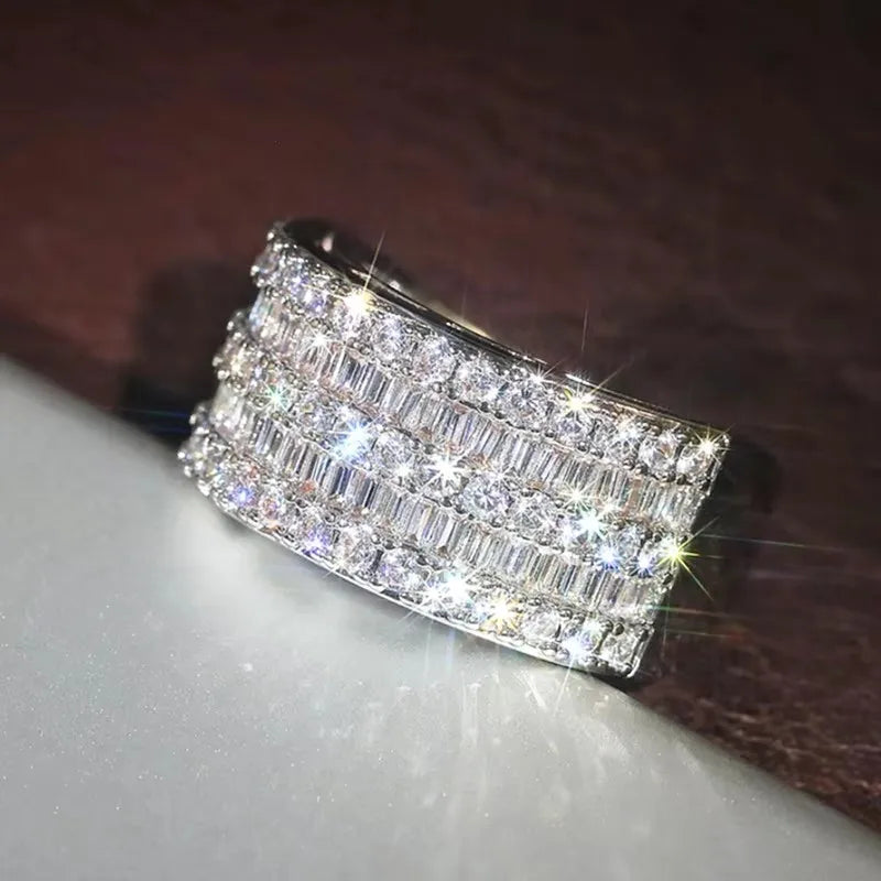 Huitan Cubic Zirconia Cocktail Ring – Sparkling Women's Ring Cocktail Ring Axl T0204 6