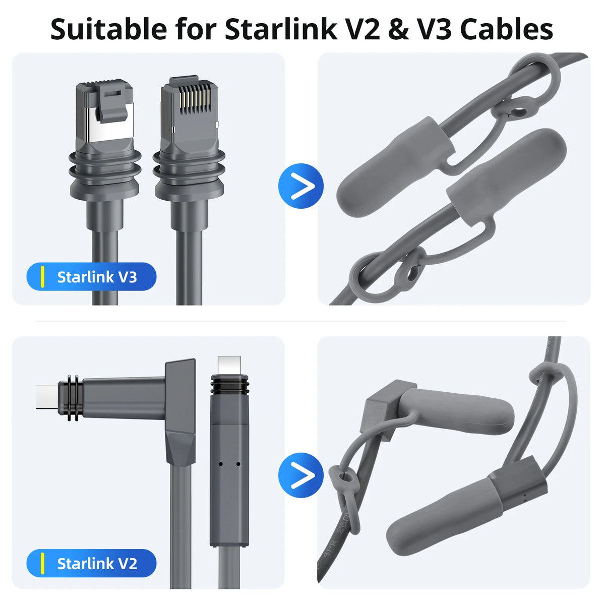 Silicone Protective Caps for Starlink Gen 3 & Gen 2 Cable Plugs Cable Protective Caps Axl
