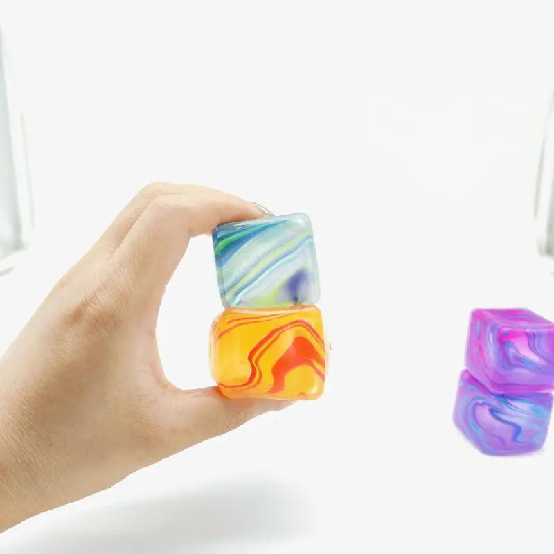 Marble Squeeze Fidget Cubes 4-Pack – Soft TPR Sensory Toy Fidget Sensory Toy Axl