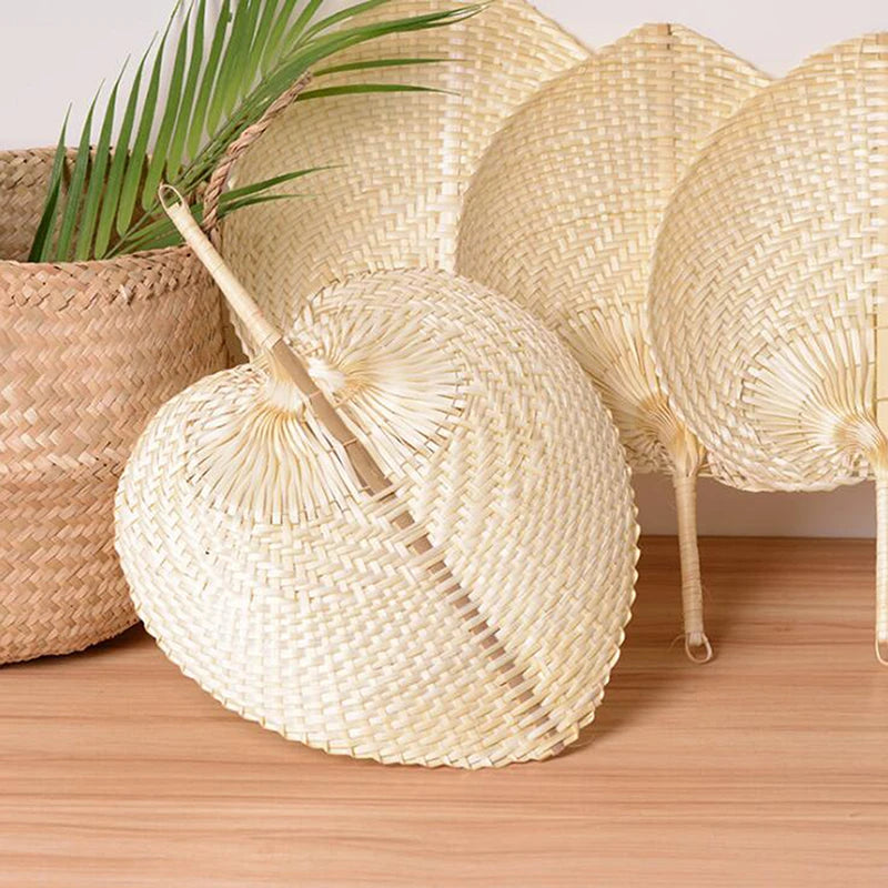 Handmade Bamboo Woven Hand Fan – Natural Summer Cooling Fan Bamboo Hand Fan Axl