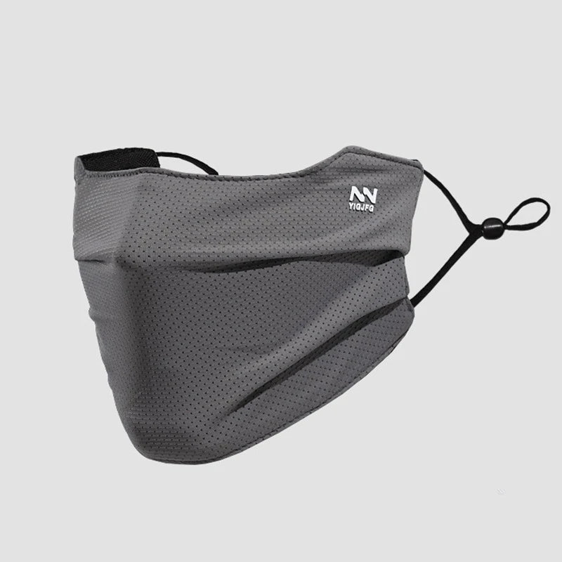 UV Protection Face Mask – Breathable Ice Silk Cycling Shield UV Face Mask Axl Gray
