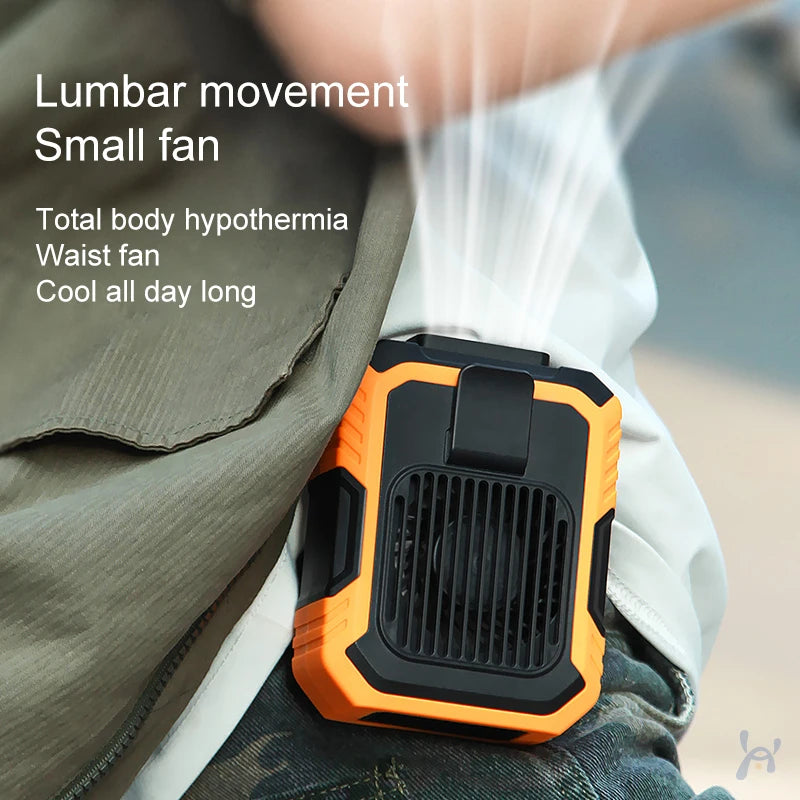 Wearable Waist Clip Fan – USB Rechargeable Portable Mini Fan Portable Clip Fan Axl