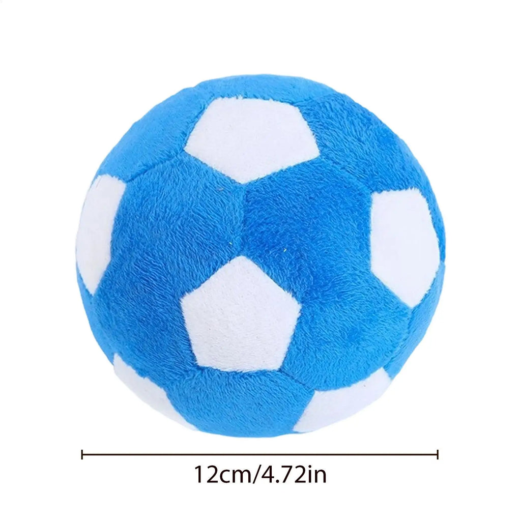 Plush Squeaky Soccer Ball Dog Toy – Indoor & Outdoor Play Squeaky Dog Toy Axl