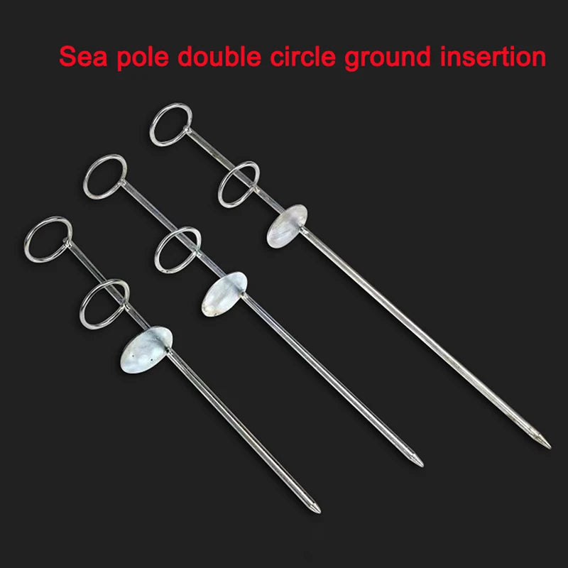 Ground Fishing Rod Holder Double Ring Stake Stand 30/37/47cm Fishing Rod Holder Axl