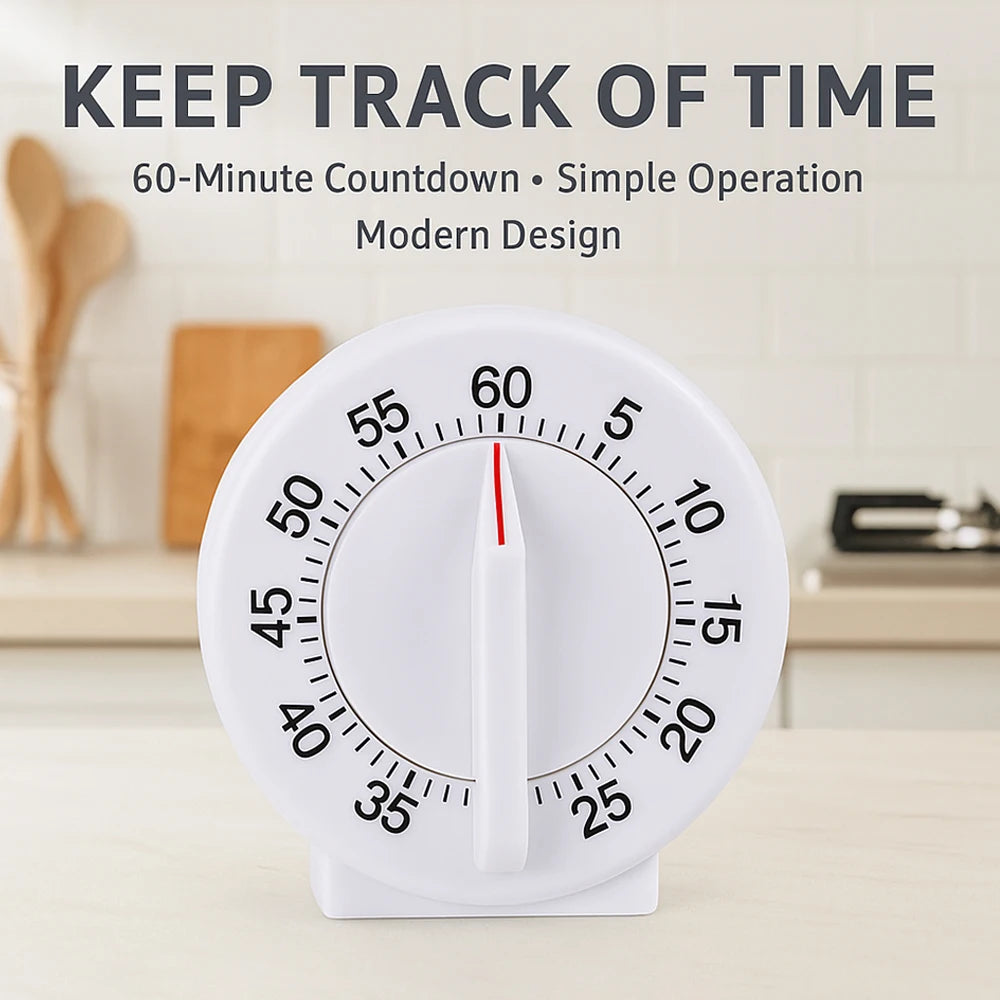 Mechanical 60-Min Countdown Timer – Kitchen, Study & Office Mechanical Kitchen Timer Axl