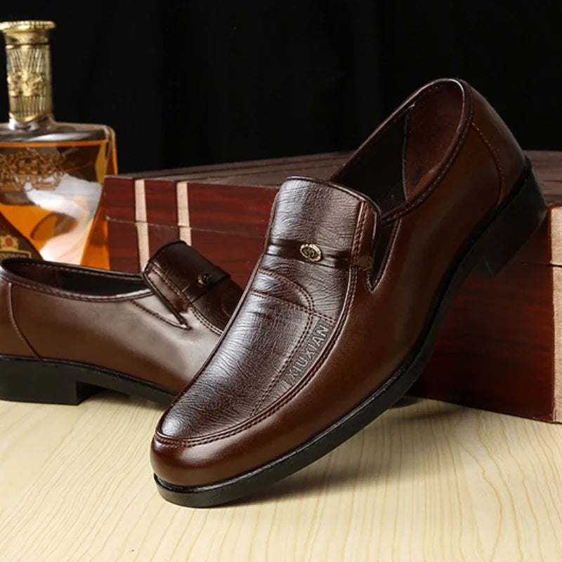 Men's Slip-On Oxford Loafers – Breathable Business Dress Shoes Men's Dress Loafers Axl