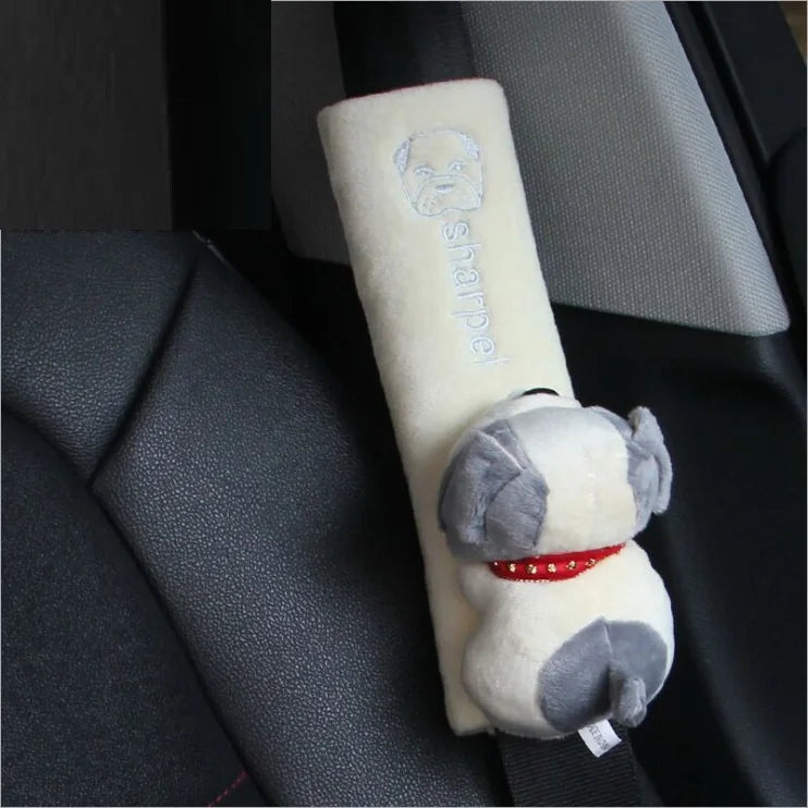 Cute Animal Plush Car Seat Belt Shoulder Pad Cover Universal Seat Belt Cover Axl 7