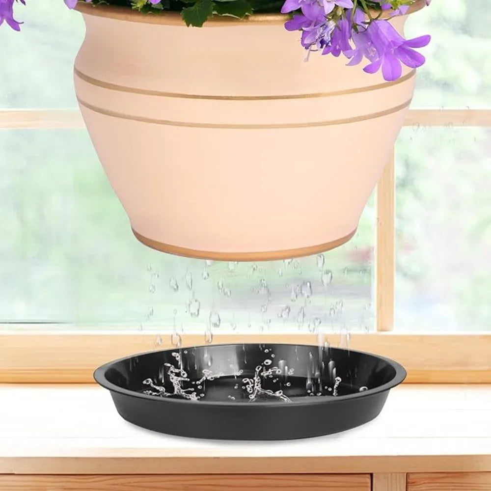 6-Pack Round Plastic Plant Drip Trays 16cm – Indoor Saucers Plant Drip Trays Axl
