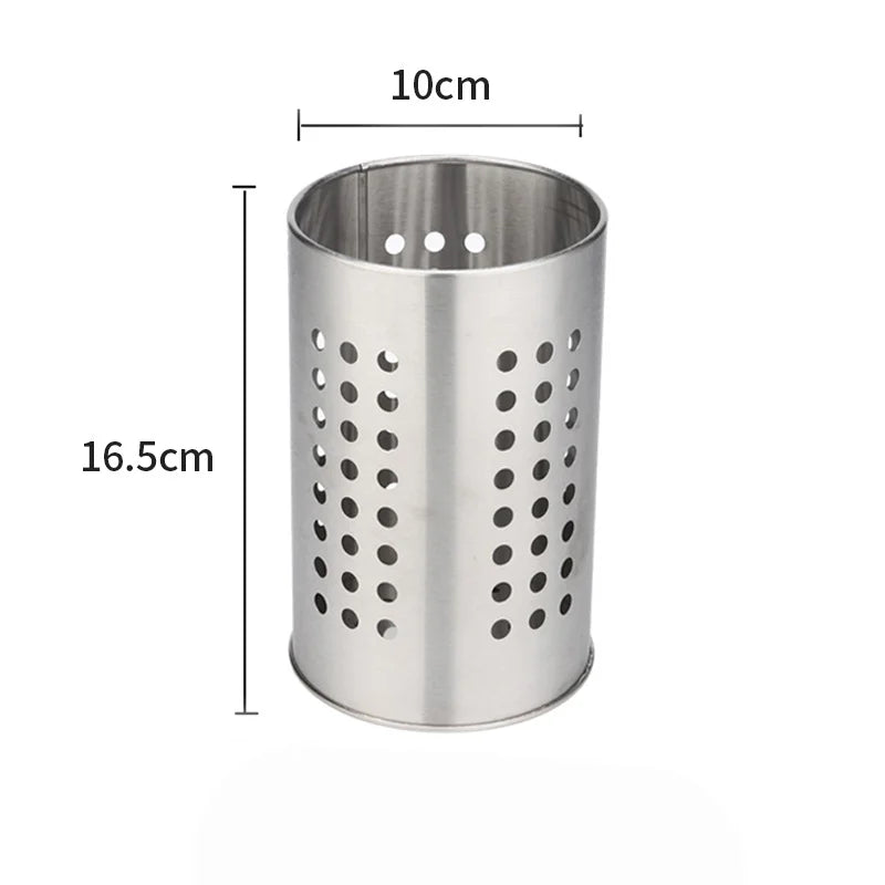 Stainless Steel Utensil Holder & Silverware Drying Rack Utensil Holder Axl 10