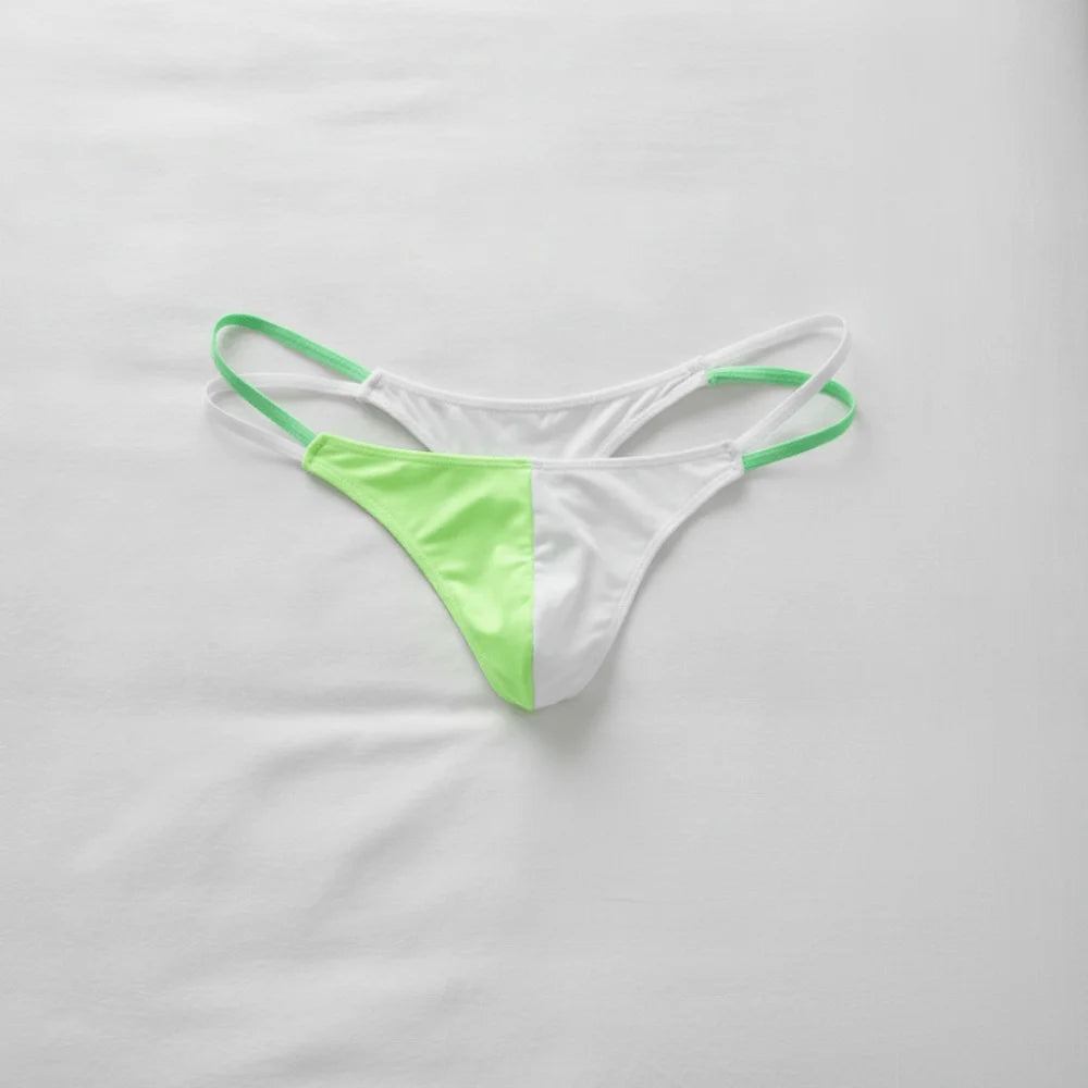 Men's Ice Silk Thong Underwear – Breathable Low Waist T-Back Men's Thong Underwear Axl