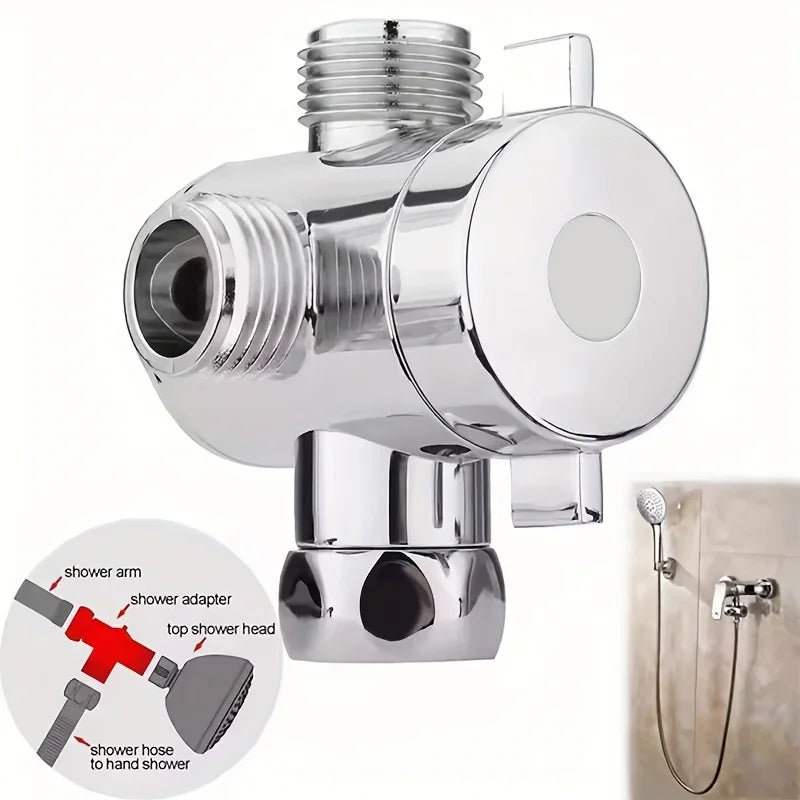 3-Way Bathroom Faucet Splitter – ABS Shower Arm & Spray Adapter Faucet Splitter Adapter Axl