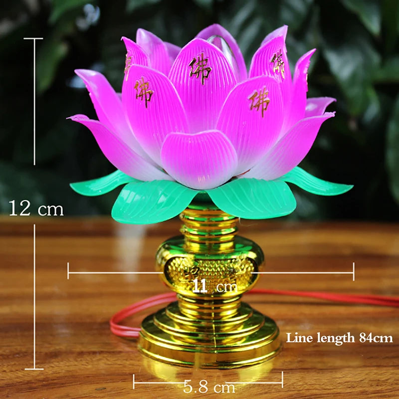 Buddhist Lotus Flower Lamp – Temple & Meditation Décor Decorative Flower Lamp Axl onesize