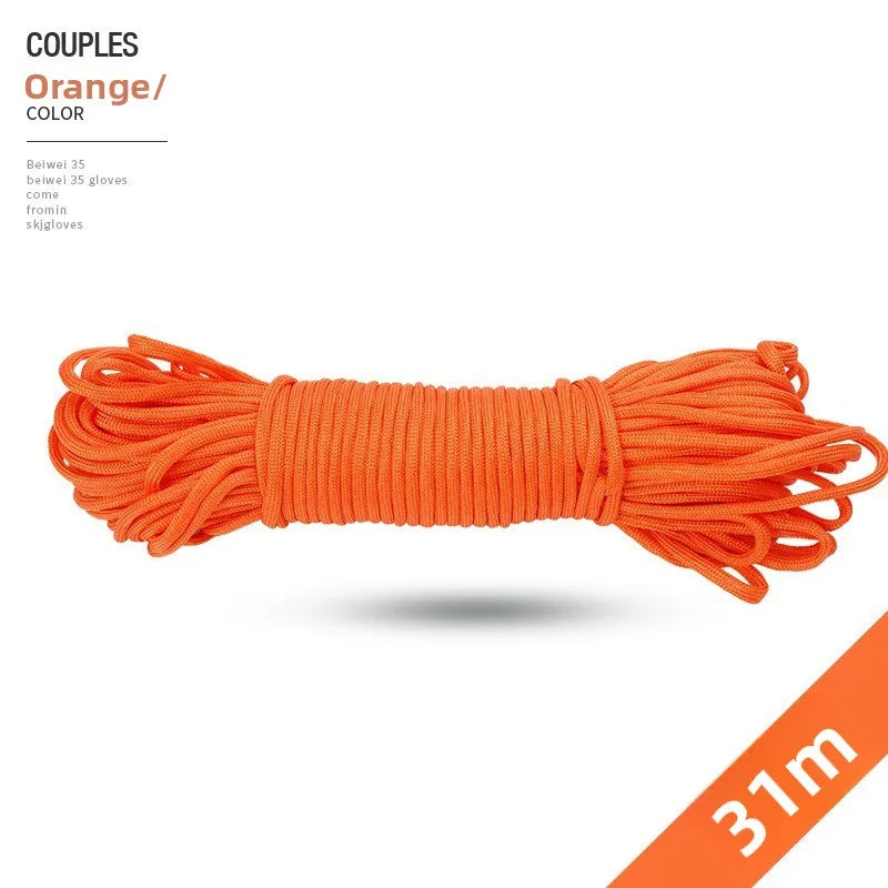 4mm 7-Core Paracord Rope 31m – 280 lb Braided Survival Cord Paracord Rope Axl Orange 31m