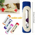 Cat Sisal Scratching Post with Rolling Balls & Feather Toy Cat Scratching Toy Axl Random color 1 Pcs