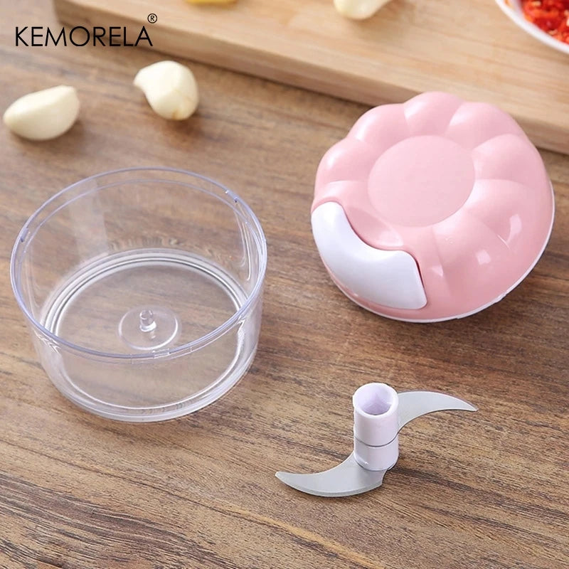 KEMORELA Manual Garlic Chopper – Mini Food Grinder & Cutter Manual Food Chopper Axl