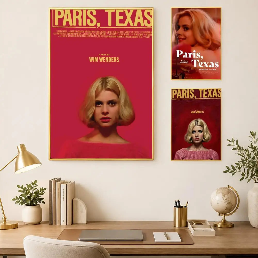 Paris, Texas Movie Poster – Self-Stick HD Waterproof Wall Art Movie Wall Poster Axl
