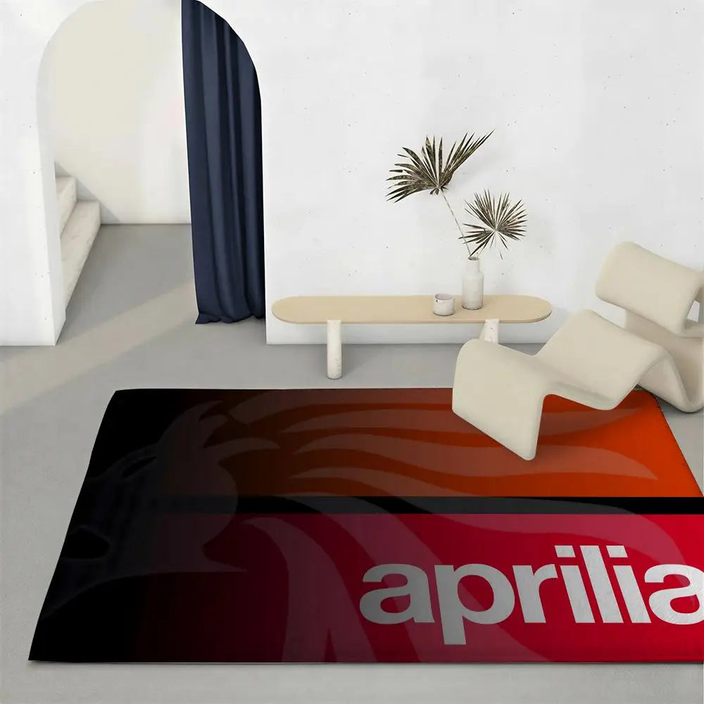 Aprilia Motorcycle Flannel Floor Mat – Non-Slip Indoor Rug Flannel Floor Mat Axl White4 50x80cm