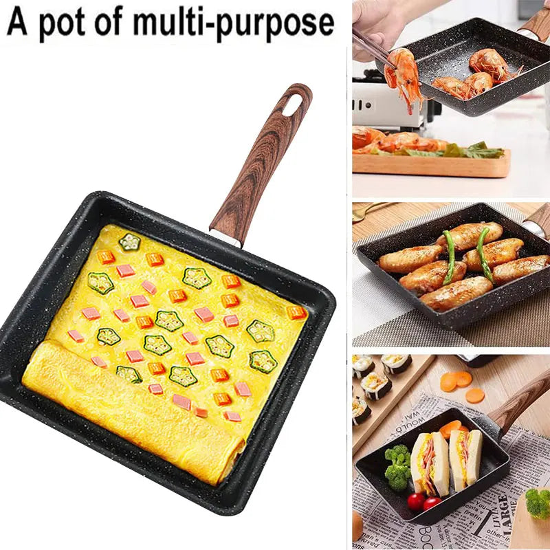 Nonstick Cast Iron Tamagoyaki Pan – Japanese Omelette Egg Pan Omelette Frying Pan Axl