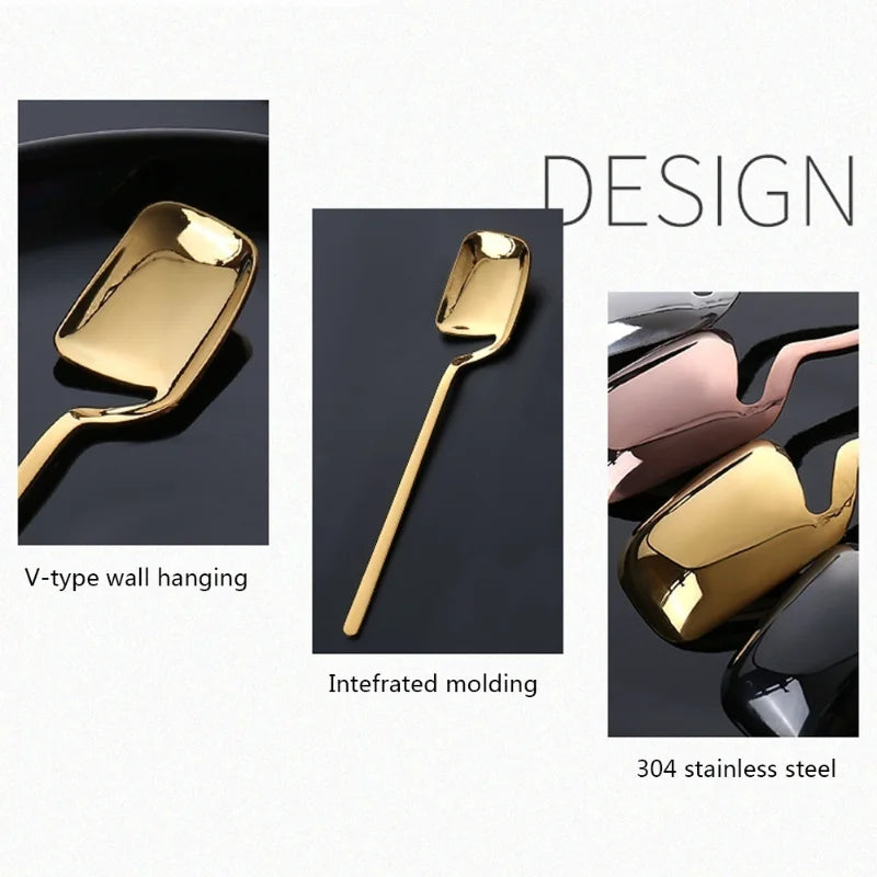 Long Handle Stainless Steel Dessert Spoon | Coffee & Ice Cream Dessert Spoon Axl
