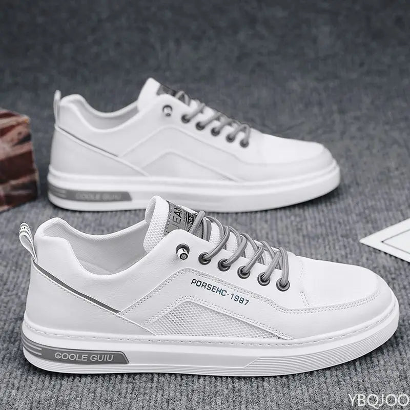 YBQJOO Men's Mesh Sneakers – Lightweight Breathable Casual Shoes Men's Casual Sneakers Axl WHITE 44