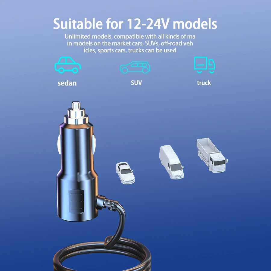 120W 4-Port USB & Type-C Fast Car Charger – Multi-Device Car Charger Axl
