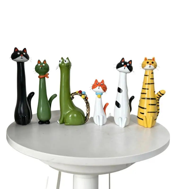 Cat Shaped Resin Vase – Cute Long Neck Cat Floral Ornament Decorative Resin Vase Axl