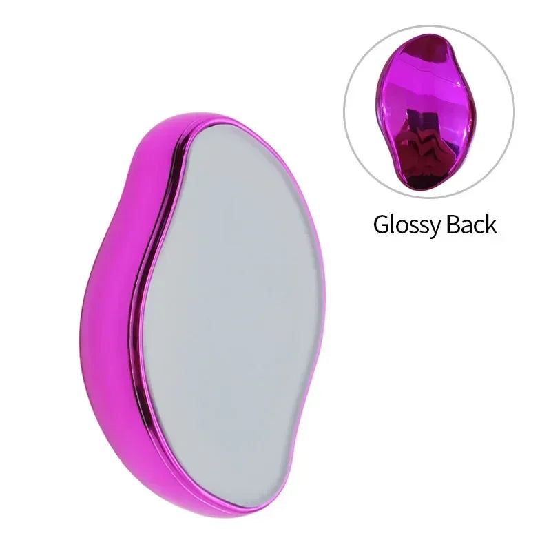 Nano Crystal Glass Hair Remover – Reusable Epilator Tool Hair Removal Tool Axl Glossy Rose Red