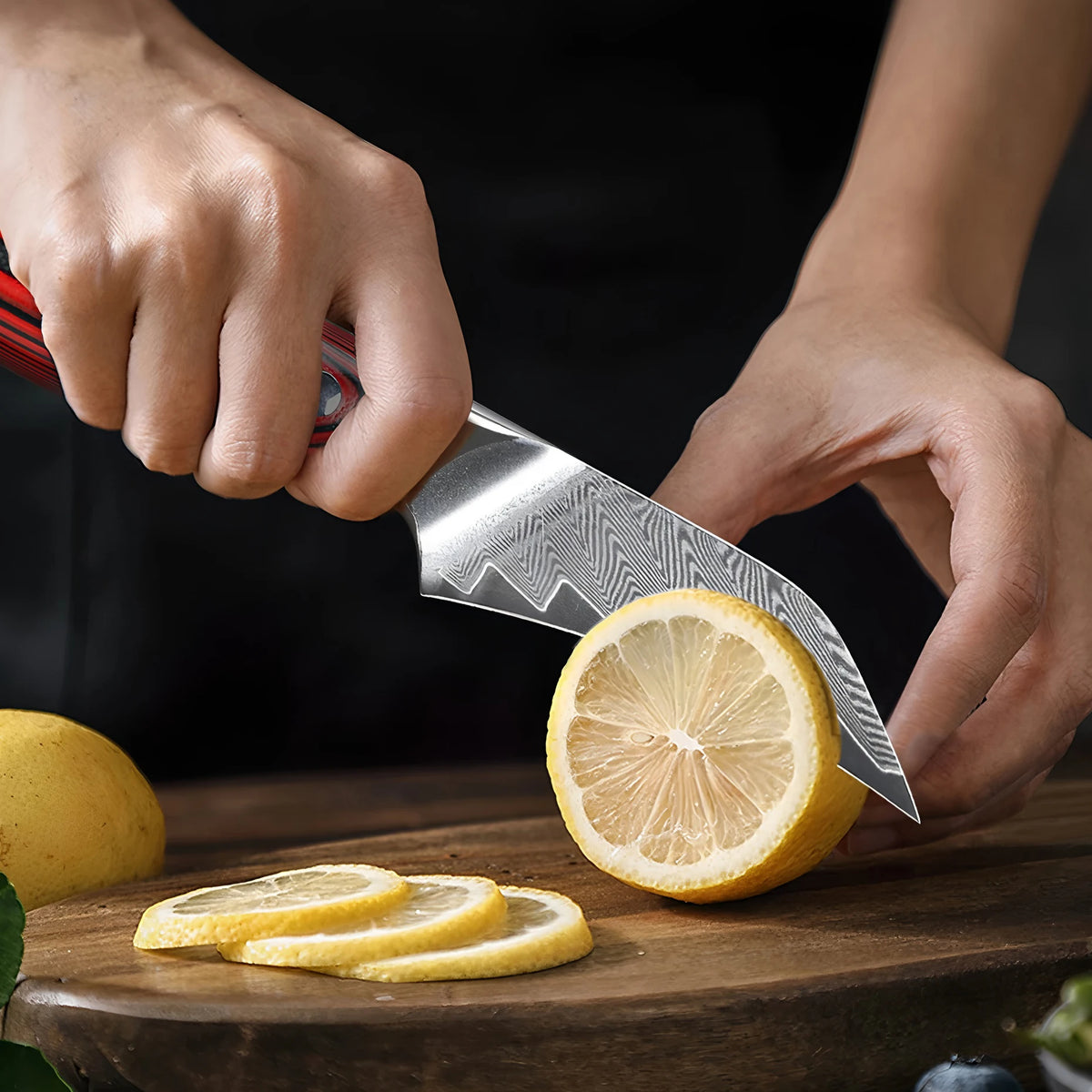 67-Layer Damascus Steel Paring Knife – Fruit & Veg Slicer Damascus Paring Knife Axl