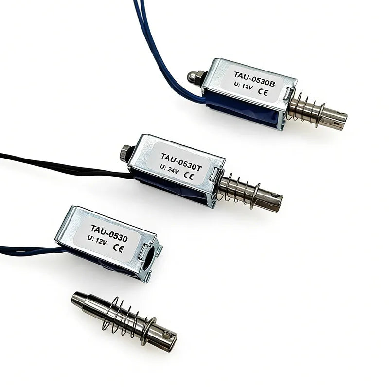 4Pcs TAU-0530 Open Frame Solenoid Electromagnet DC 6V/12V/24V Solenoid Electromagnet Axl