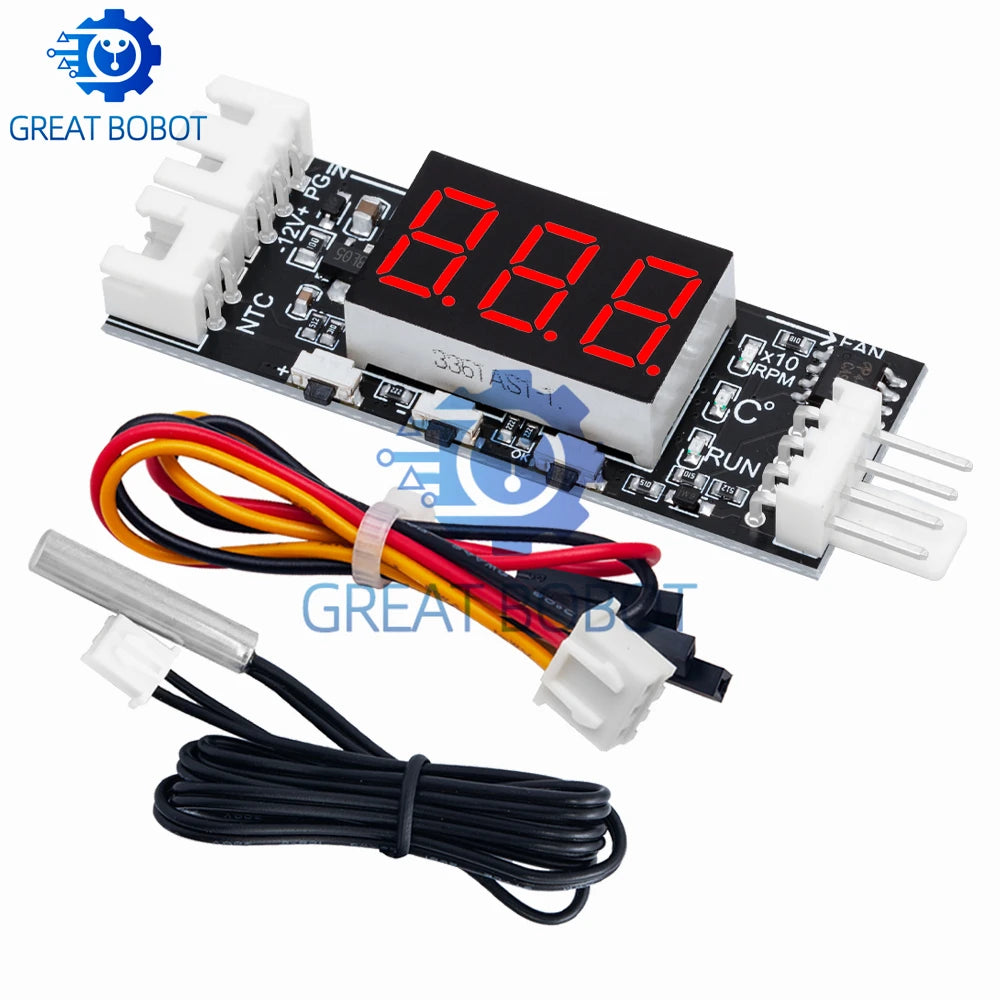 12V PWM Fan Speed Controller 2/4 Wire NTC Temperature Control Fan Speed Controller Axl