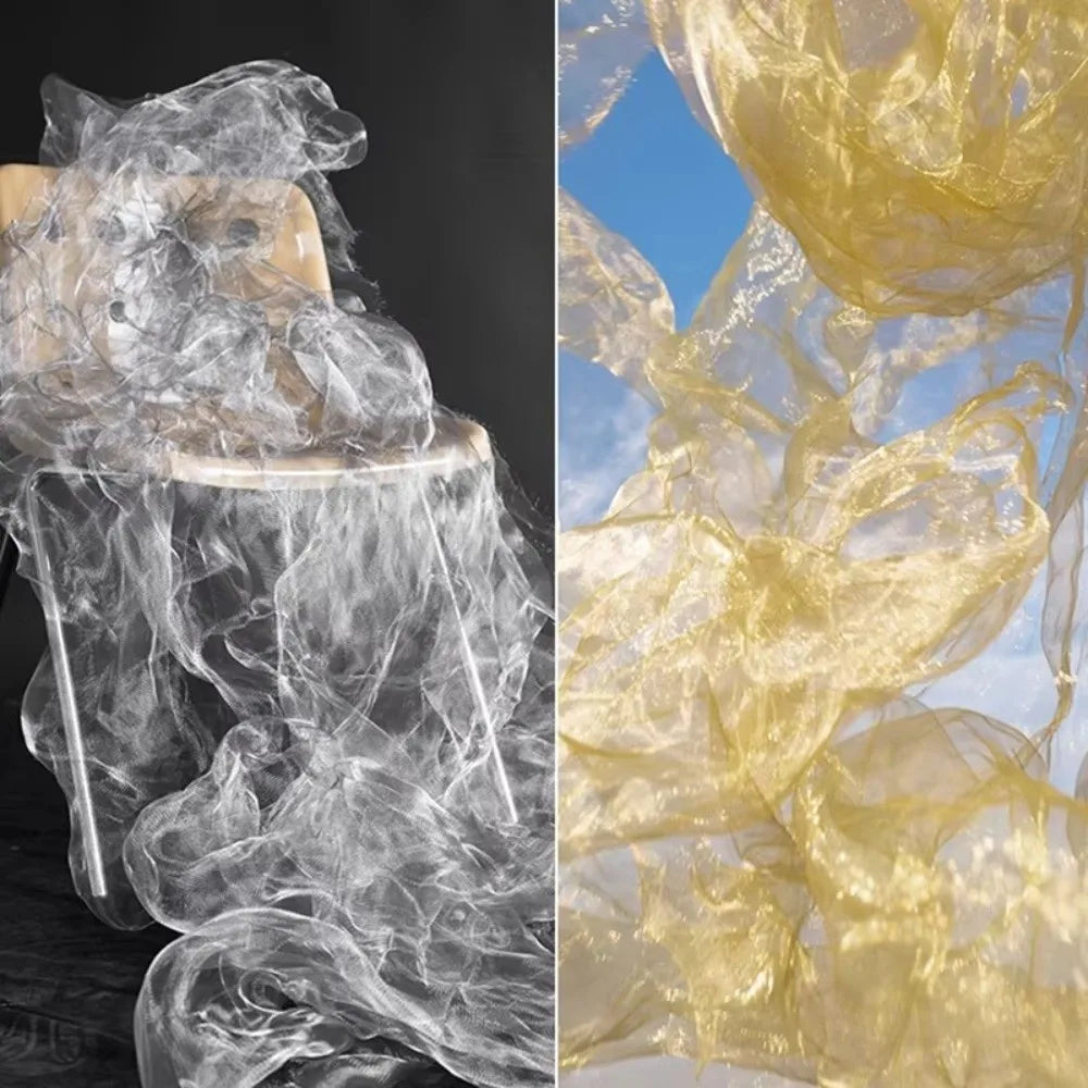 Shapeable Wire Mesh Organza Fabric – DIY Cloud Decoration Decorative Craft Fabric Axl