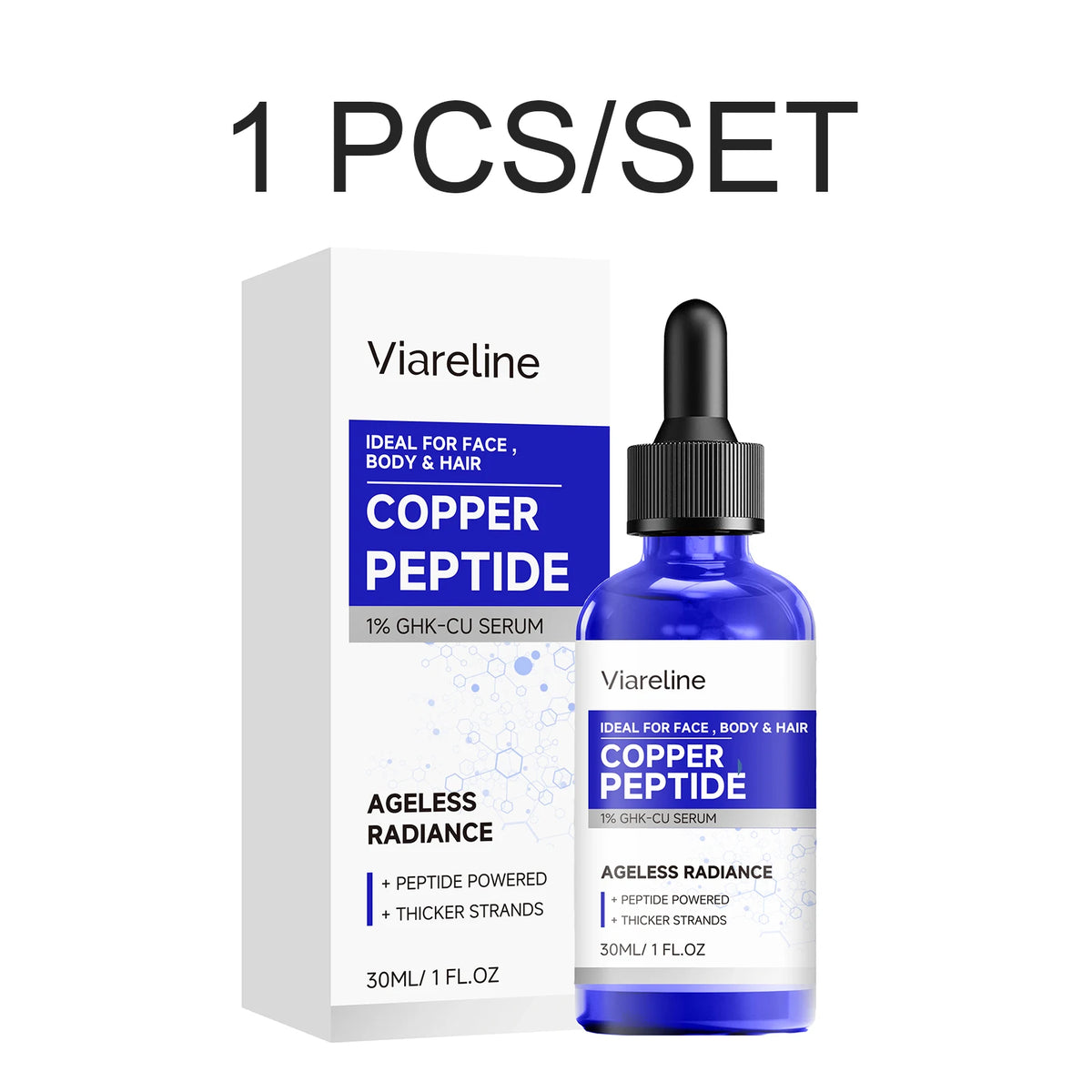 Copper Peptide Serum 1% GHK-Cu Face Body Scalp – 30ml Copper Peptide Serum Axl 1 PCS