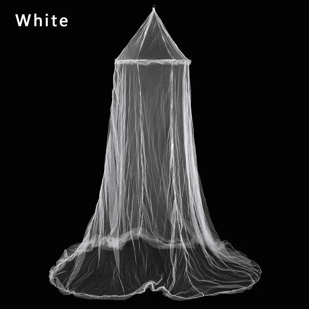 Princess Dome Mosquito Net Canopy – Decorative Bed Mesh Bed Mosquito Canopy Axl white