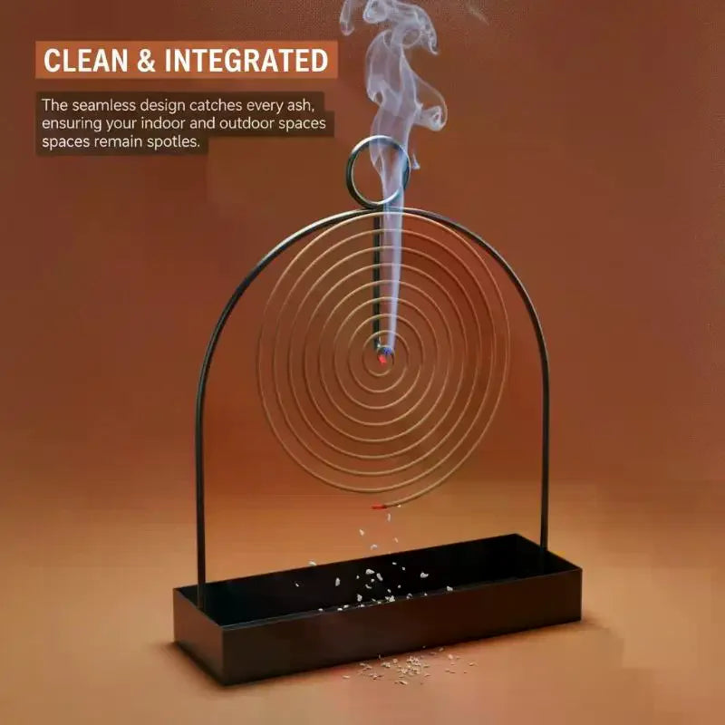 Nordic Iron Mosquito Coil Holder with Ash Tray | Spiral Stand Coil Holder Stand Axl
